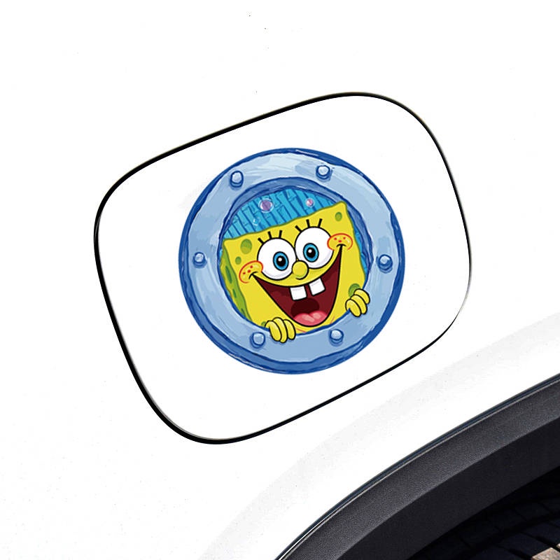 Sponge Baby Funny Car Stickers Car Head Window Fuel Tank Cover Scratch Hidden Sticker Car Cartoon Stickers Waterproof lWR4