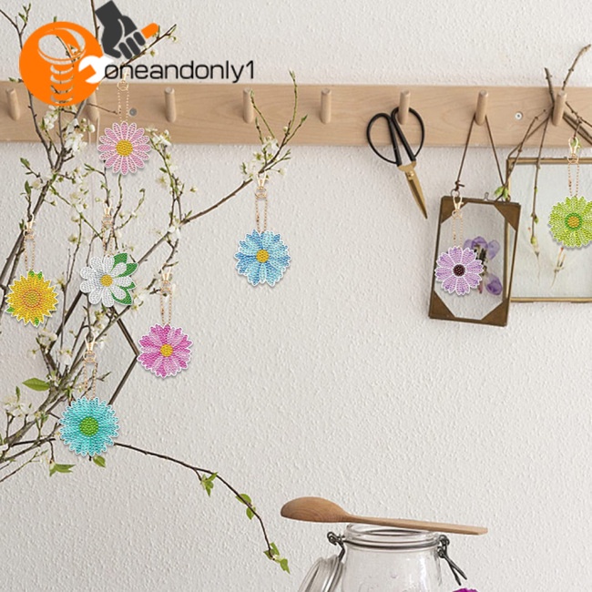 Set 12 Móc Khóa Hình Hoa Hướng Dương Đính Đá Xinh Xắn