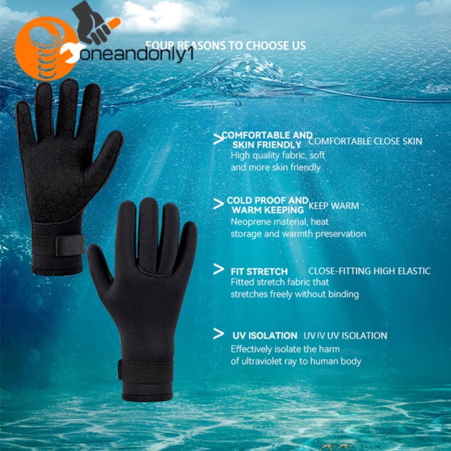 1 Đôi Găng Tay Lặn / Lướt Sóng Dày 3mm Chống Trượt / Trầy Xước / Mài Mòn Cho Nam Và Nữ