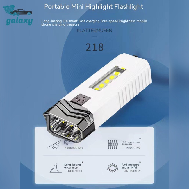 Galaxy Đèn Pin Mini Đa Năng Sạc Usb Tiện Lợi Dành Cho Xe Đạp