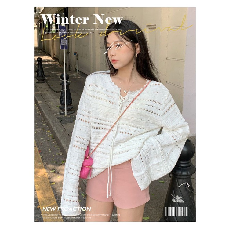 Áo Dệt Kim Tay Dài Dáng Rộng Thời Trang 2023 plus size 300 pounds