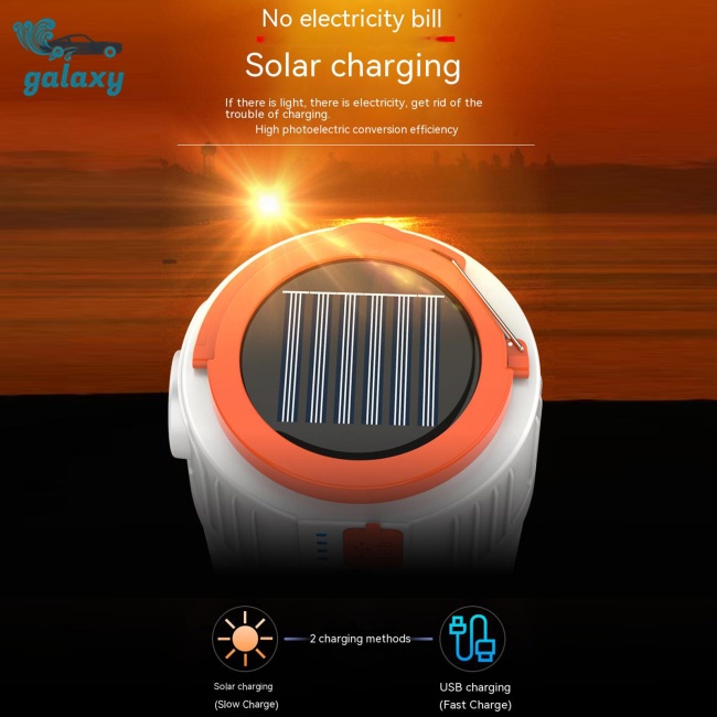 Galaxy Đèn Led Năng Lượng Mặt Trời Kèm Sạc Usb Tiện Dụng Mang Theo Du Lịch Cắm Trại