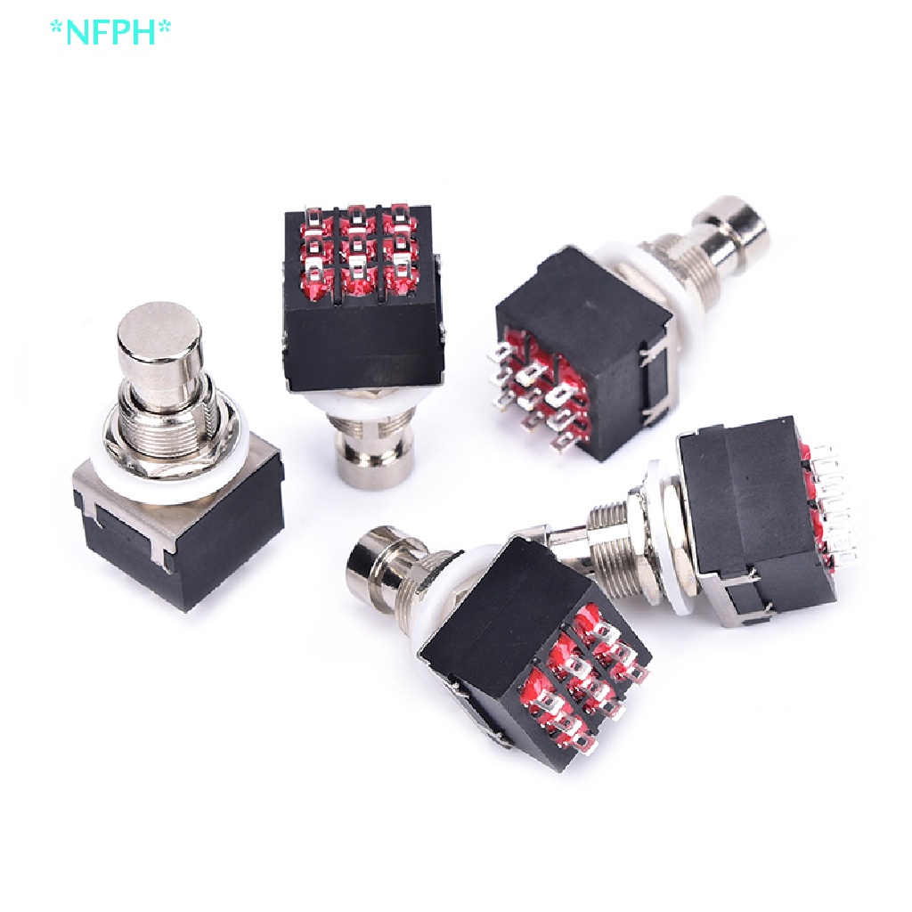 Set 5 Bàn Đạp Hiệu Ứng 3PDT 9-Pin Bằng Kim Loại Dành Cho Đàn Guitar Mới