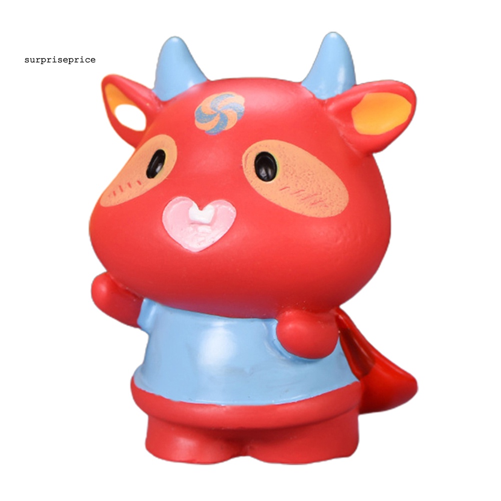 Đồ trang trí Con Trâu May Mắn Mini Bằng Nhựa Ox Buffalo Trang Trí Tiểu Cảnh