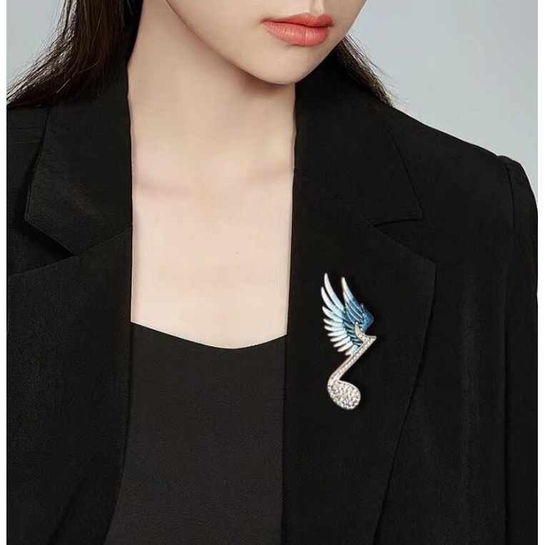 Ghim Cài Áo Hình Mèo Hoạt Hình Đính Kim Cương Giả Dễ Thương Chống Chói Mắt Phong Cách Hàn Quốc Cho Nữ