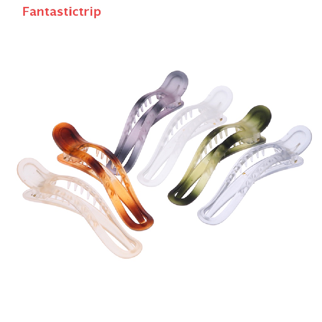 [Fantastictrip] Kẹp Tóc Đuôi Vịt Bằng Acrylic Nhám Cỡ Lớn Mới