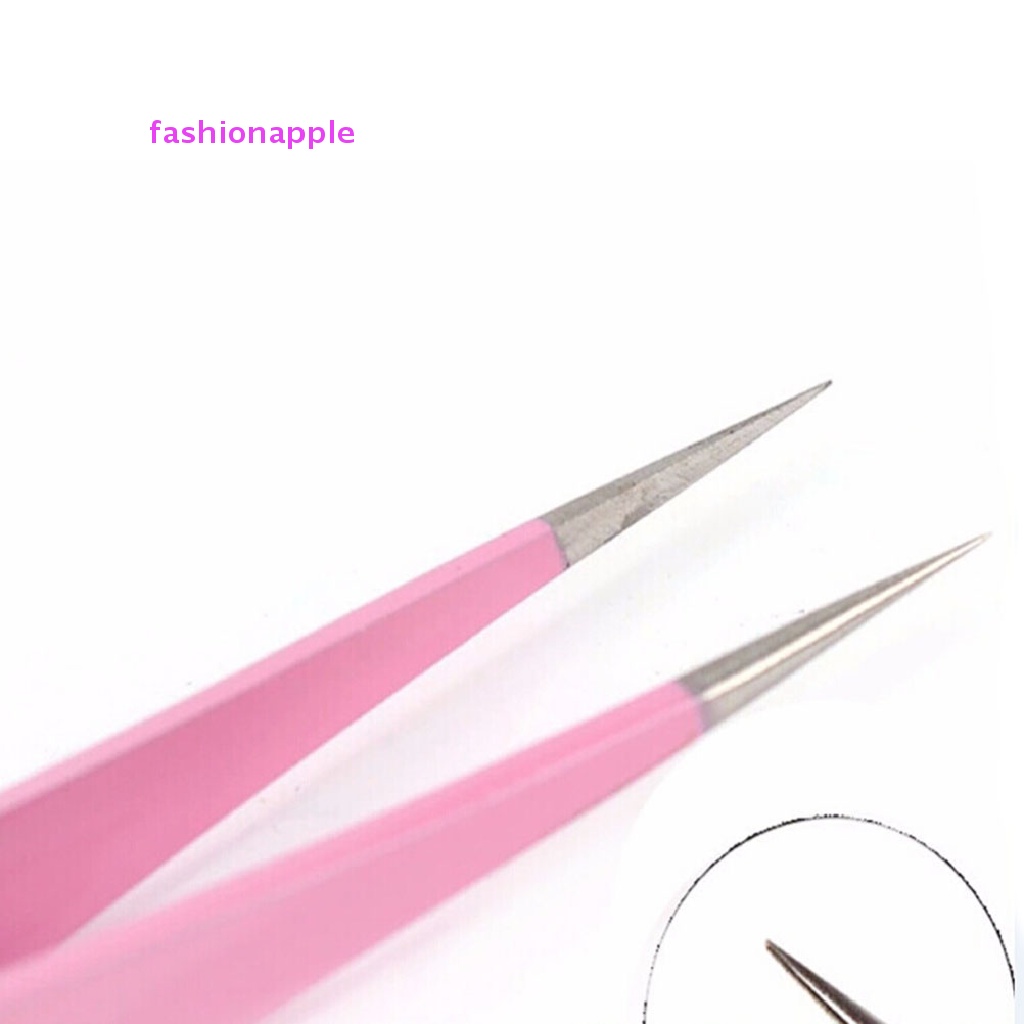 Set 2 Nhíp Uốn Cong + Thẳng Bằng Thép Không Gỉ Làm Móng Nghệ Thuật