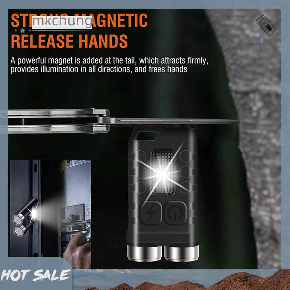 Đèn Pin LED 900lm XPG Hai Bóng Có Móc Khóa Màu Đen