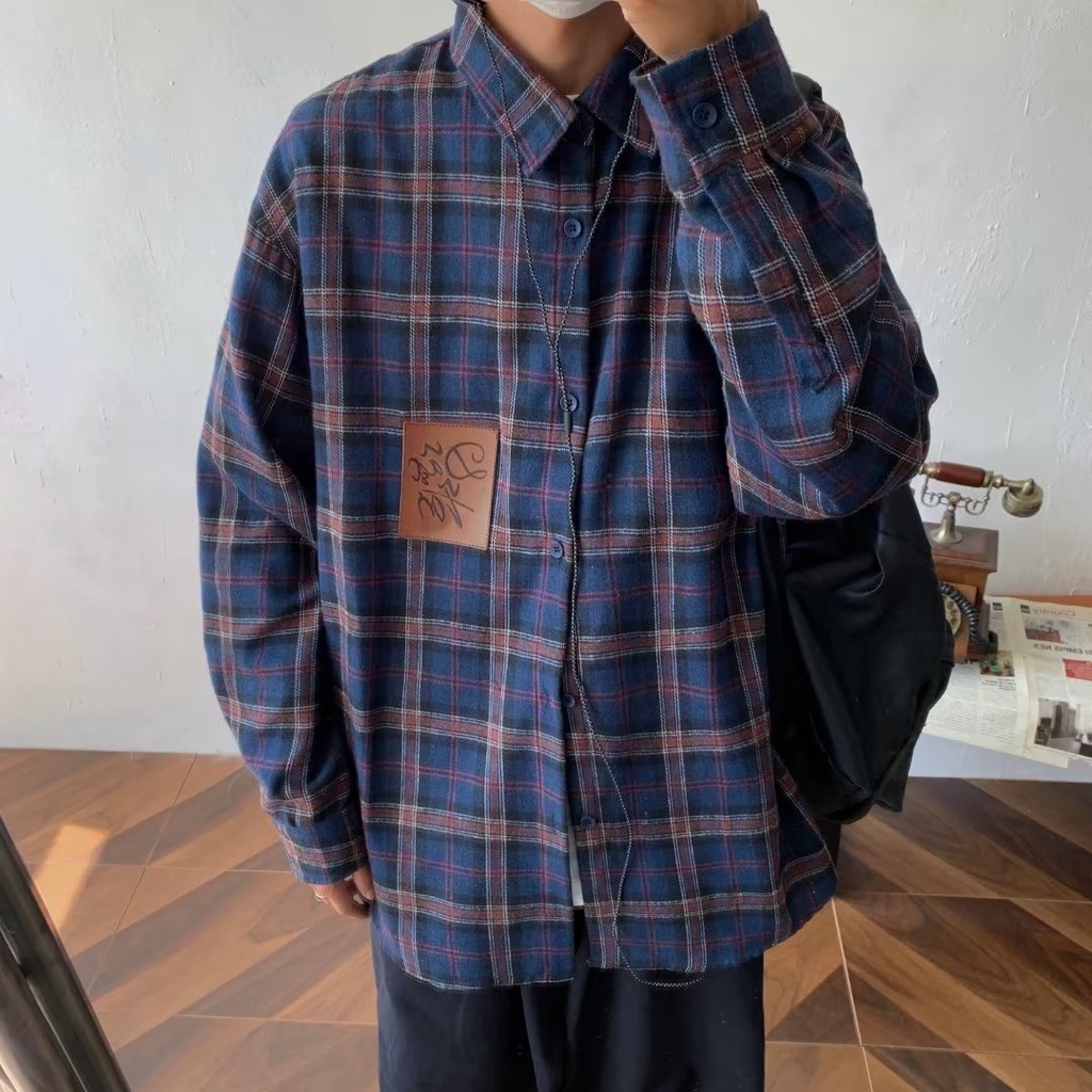 Áo Khoác Sơ Mi Dài Tay Dáng Rộng Phong Cách Đường Phố Mỹ Thời Trang Mùa Xuân Mới 2023 Cho Nam