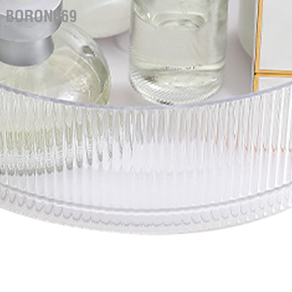 Boron069 Bộ sắp xếp mỹ phẩm xoay 360 độ lưu trữ kết cấu bàn trang điểm có tay cầm cho phòng tắm nhà vệ sinh
