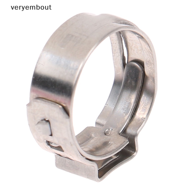 Set 10 Vòng Kẹp Ống Đơn Bằng Thép Không Gỉ 304 Tháo Gỡ Nhanh Tiện Dụng