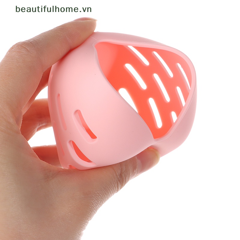 Giá Đỡ Mút Trang Điểm Bằng Silicone Tiện Dụng Khi Đi Du Lịch