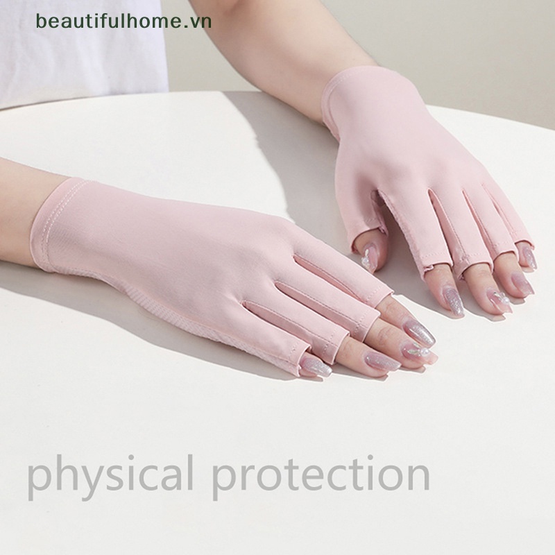 1 Đôi Găng Tay Chống Tia UV Bảo Vệ Móng Tiện Dụng