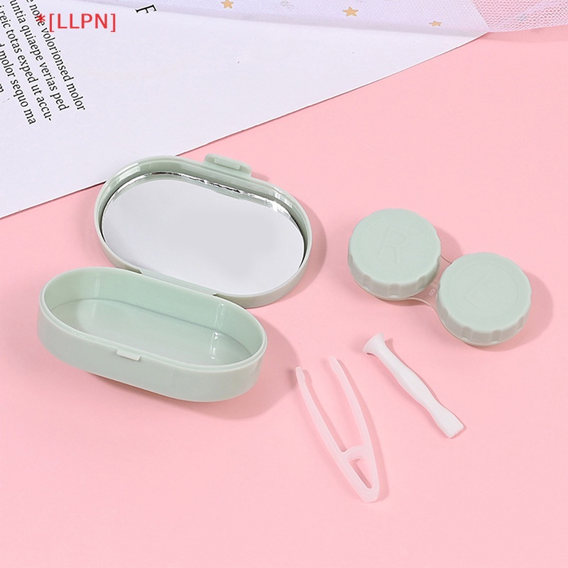 Hộp Đựng Kính Áp Tròng Kèm Gương Nhiều Màu Sắc Tiện Dụng Mang Theo Du Lịch