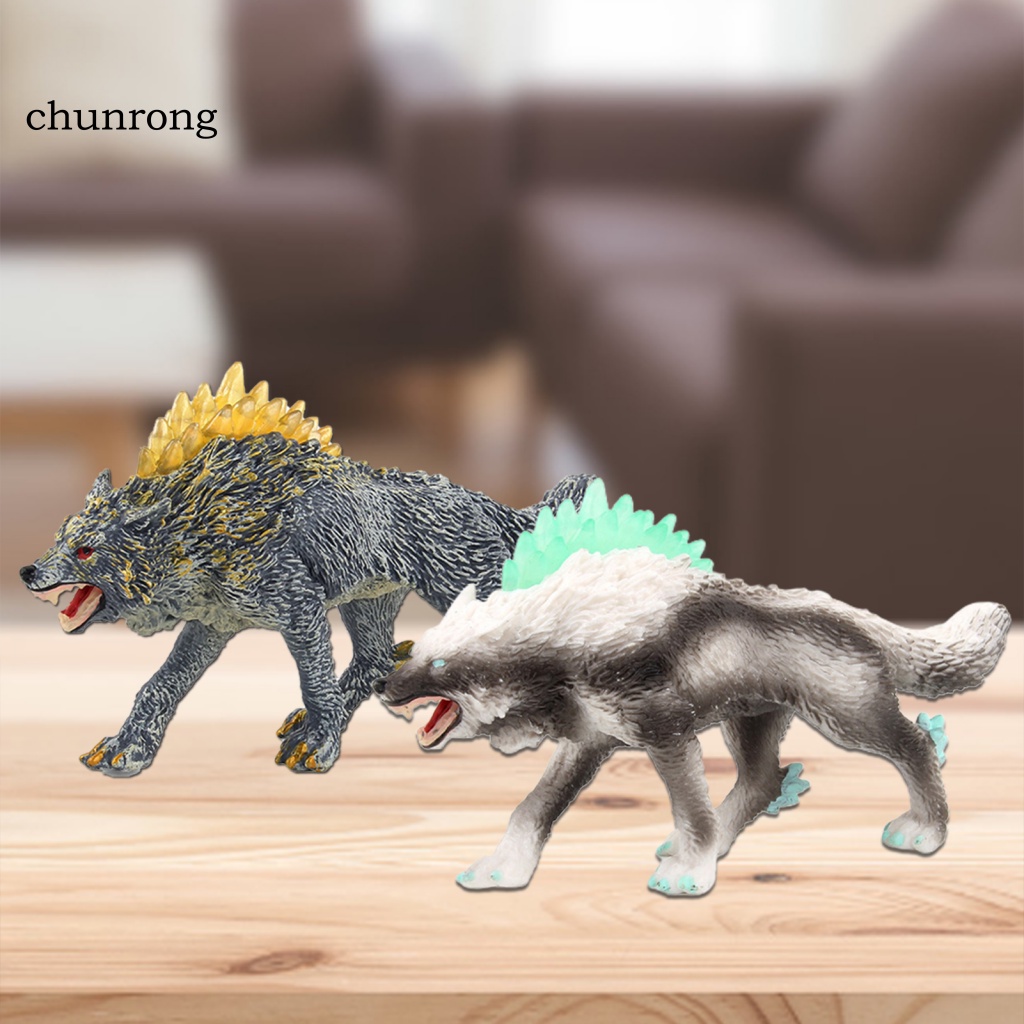 Mô Hình Đồ Chơi Chó Sói Trang Trí Rừng Thần Thoại