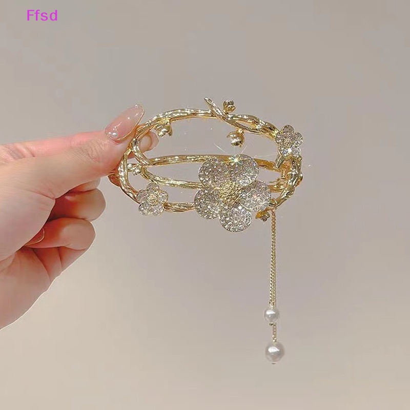 Kẹp Tóc Nơ Bện Đính Ngọc Trai / Bướm / Tóc Đuôi Ngựa Bán Chạy * Bán Chạy