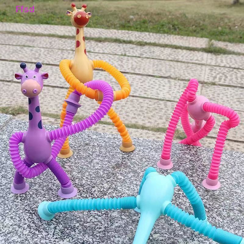 Đồ Chơi Con Quay Hình Hươu Cao Cổ Có Cốc Hút Giúp Giảm Căng Thẳng Cho Trẻ Em {Ffsd}