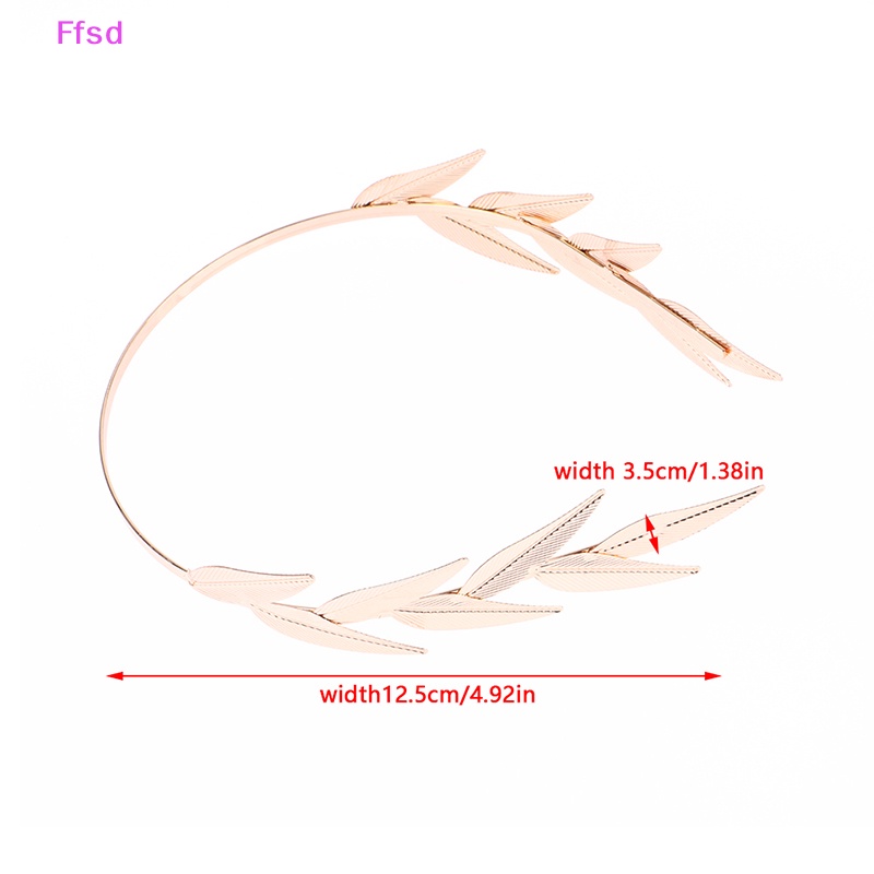 {Ffsd} Băng Đô Kim Loại Hình Lá Màu Vàng Thanh Lịch Cho Cô Dâu * Giảm Giá Hot
