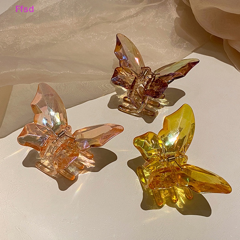 Kẹp Càng Cua Lớn Bằng Acrylic Nhiều Màu Trang Trí Hình Bướm Cho Nữ 2023 *