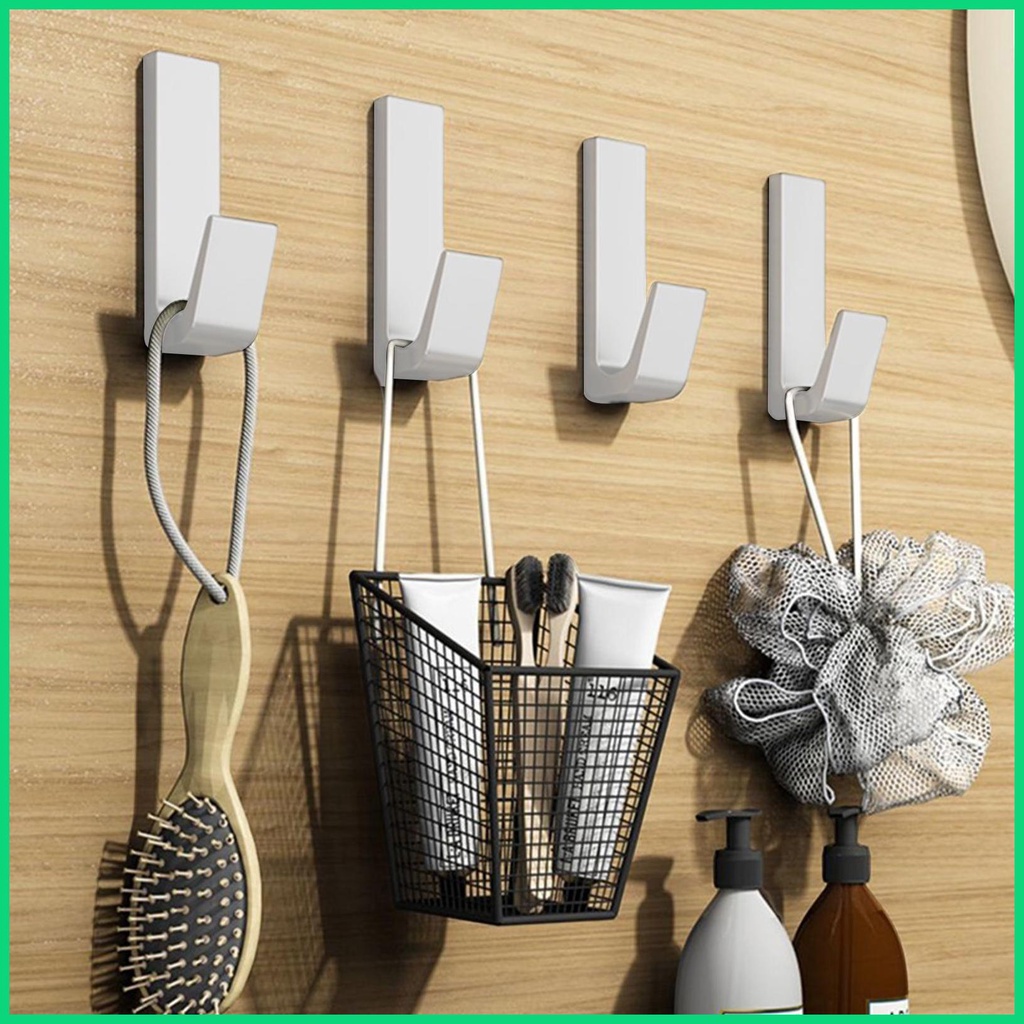 Bộ Móc Treo Túi Xách Hình Chữ J Dán Tường Chống Nước Cho Nhà Bếp