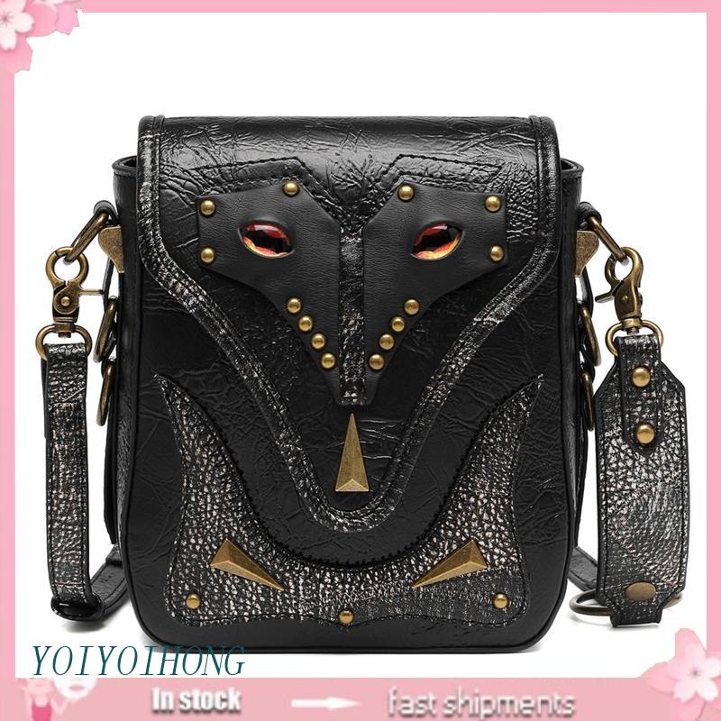 Túi Đeo Chéo Nhỏ Đựng Điện Thoại Phong Cách Gothic Cho Nữ