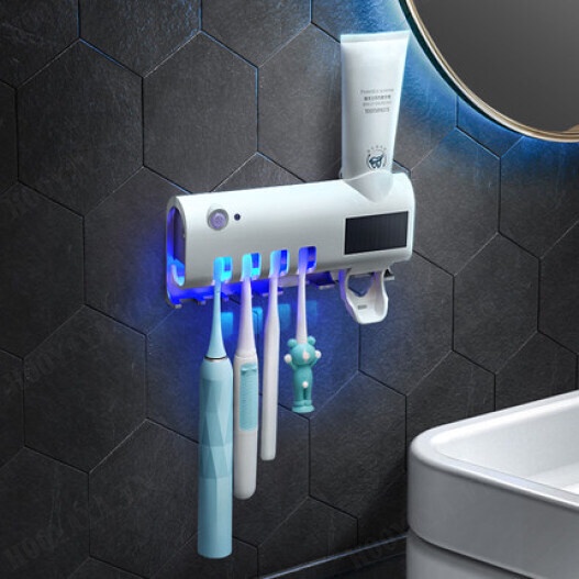 Máy Khử Trùng Bàn Chải Đánh Răng Tiện Lợi Kèm Giá Đỡ Gắn Tường Và Đèn Uv