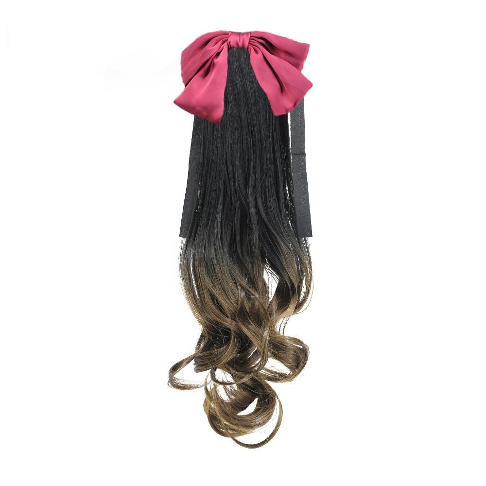 NICKOLAS Tóc Giả Đuôi Ngựa Dài Xoăn Gợn Sóng Bằng Sợi Chịu Nhiệt Cao Cấp Cho Nữ