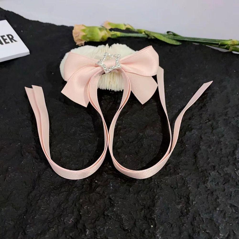 Kẹp Tóc Mỏ Vịt Vải Satin Lấp Lánh Hình Ngôi Sao Thời Trang Hàn Quốc|Băng Đô Cài Tóc Bằng Vải Nhung Thời Trang