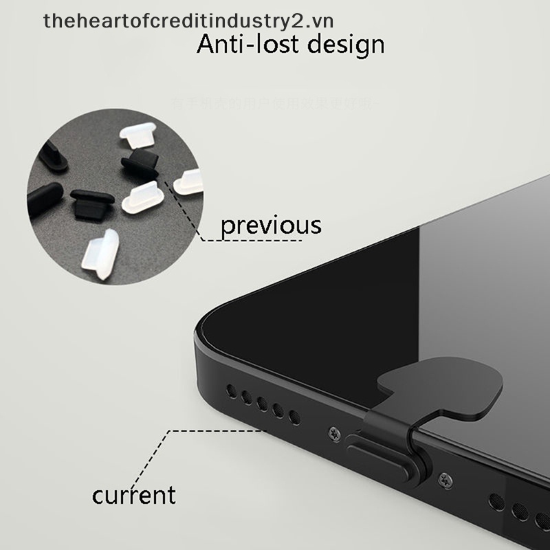 Bộ 6 Nút Bịt Chống Bụi Chống Thất Lạc Bằng Silicone Cho Máy Tính Bảng IOS Type C