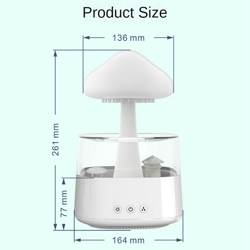 Máy Phun Sương Tạo Độ Ẩm Không Khí Bằng Sóng Siêu Âm 5V 2A