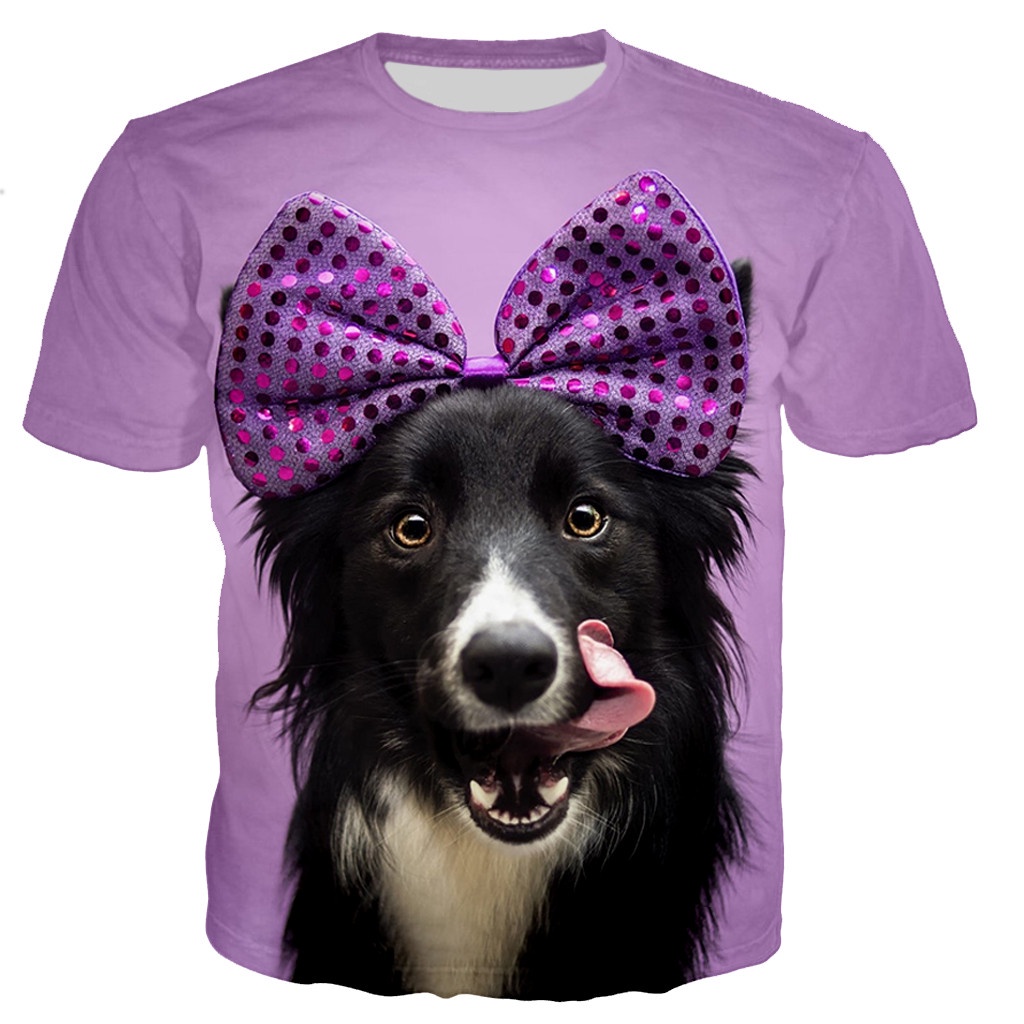 Áo Thun Tay Ngắn In Hình Collie 3D Thời Trang 2022 Dành Cho Nam Nữ|Bộ Đồ Lót Cao Cấp Thời Trang Dành Cho Bé