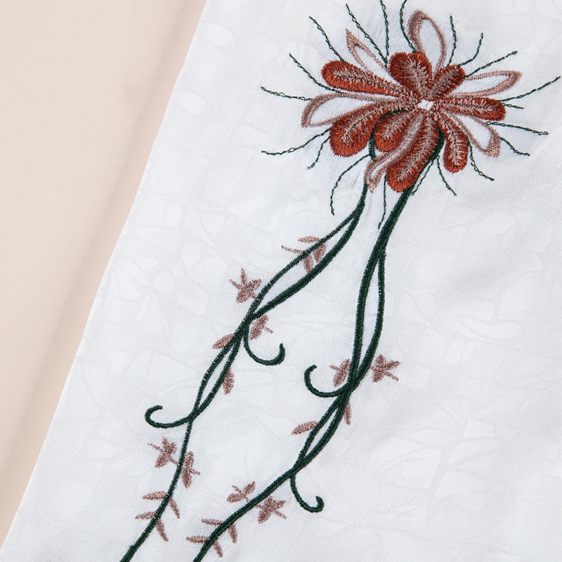 Quần Dài Dáng Rộng Mỏng Màu Trơn Thêu Họa Tiết Thời Trang Mùa Hè Cho Nữ