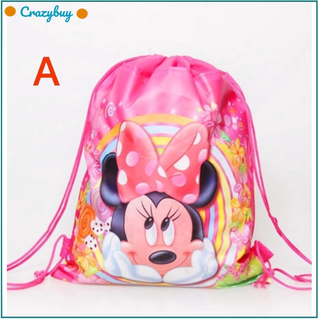 Cr 1 Túi Dây Rút Đựng Quà Giáng Sinh / Đám Cưới Hình Chuột Mickey / Minnie Hoạt Hình Dễ Thương