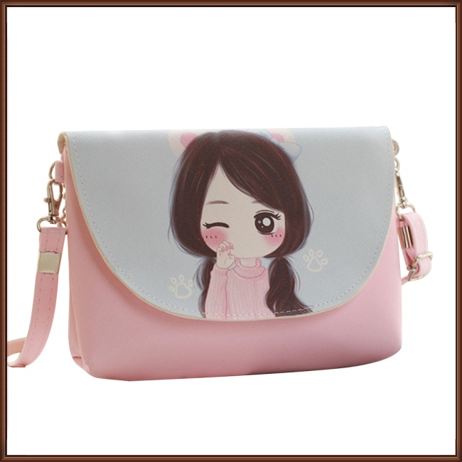 Túi Đeo Vai Mini In Họa Tiết Hoạt Hình Dễ Thương Cho Bé Gái