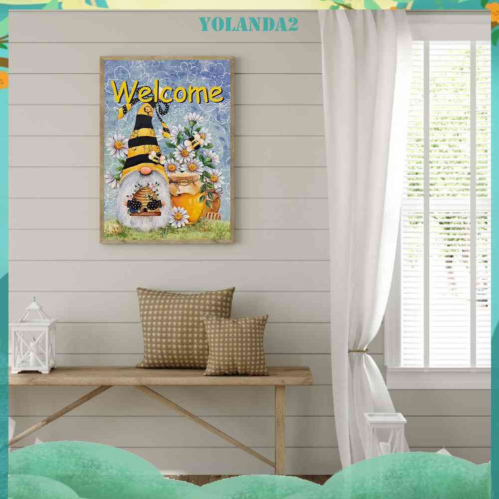 Bộ Tranh Đính Đá 5D Tự Làm Toàn Diện Hình Hoa Cúc Goblin Trang Trí Tường