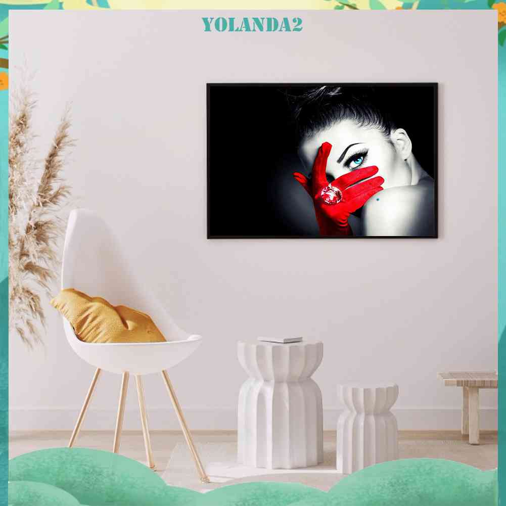 Tranh Đính Đá Kim Cương Toàn Bộ 5D DIY Hình Vẽ Người Đẹp Trang Trí Nhà Cửa