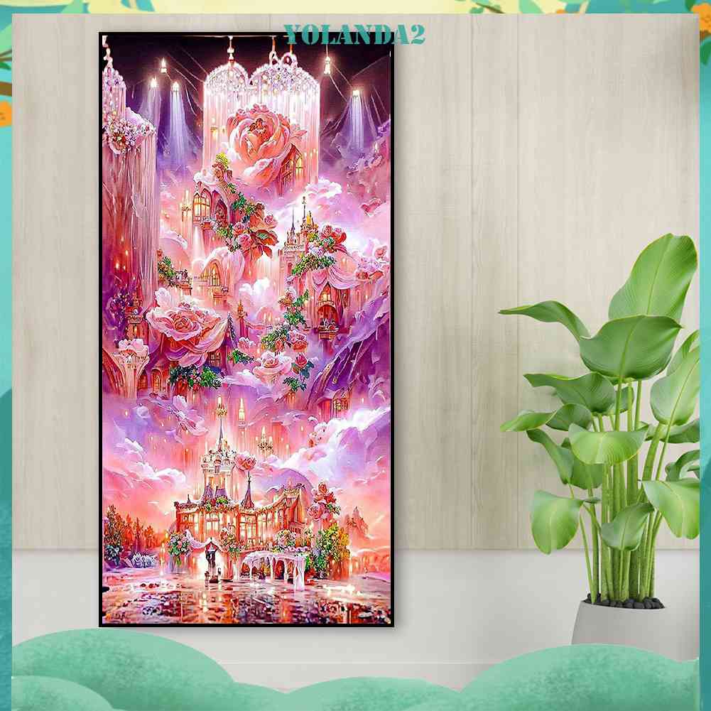 Tranh Đính Đá Kim Cương Toàn Bộ 5D DIY Hình Vẽ Hoa Hồng