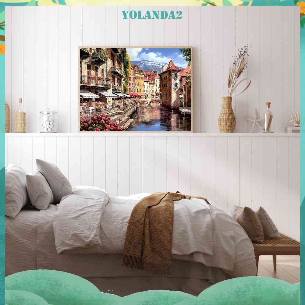 Tranh Đính Đá Kim Cương Toàn Bộ 5D DIY Hình Vẽ Venice Lane