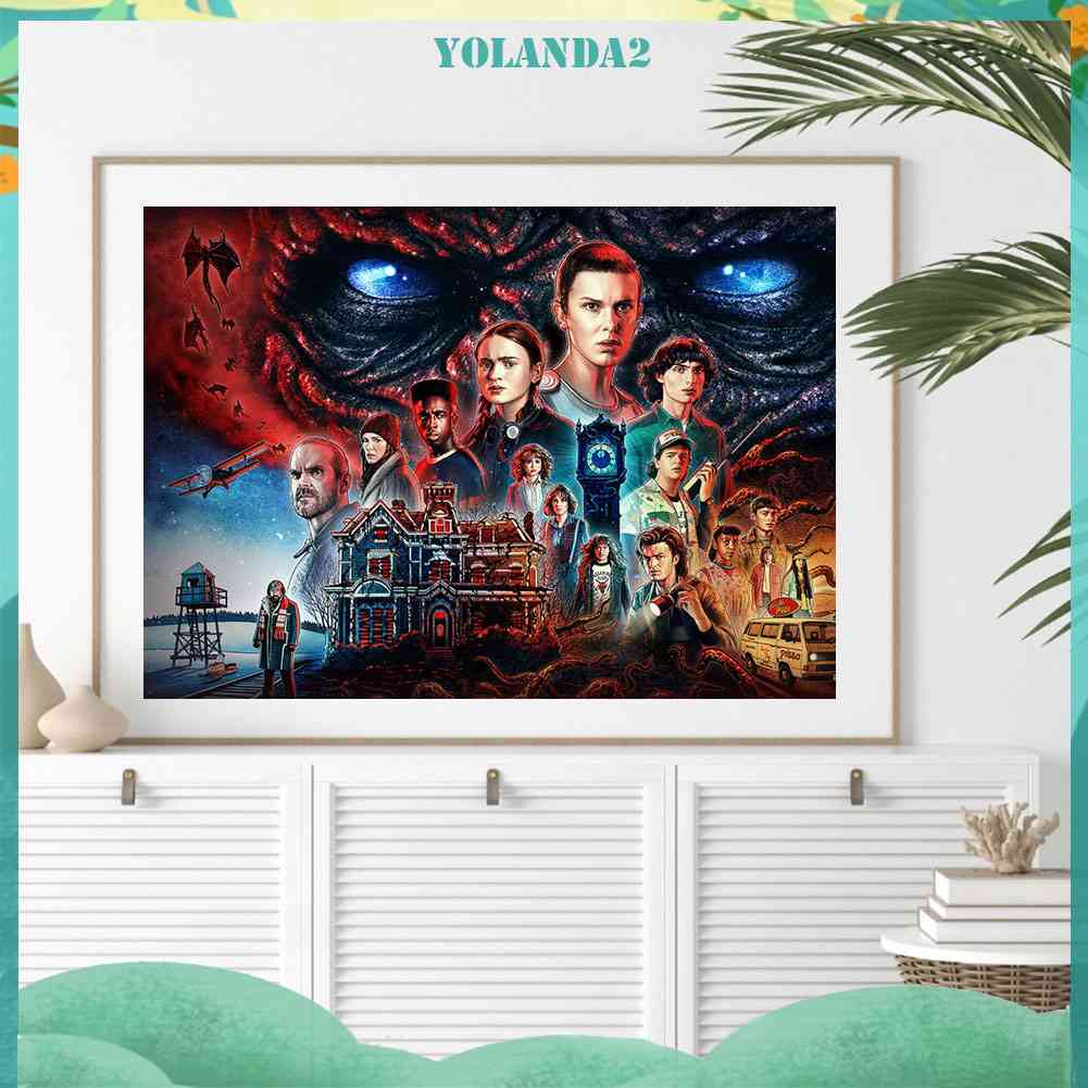 Tranh Đính Đá Kim Cương Toàn Bộ Tròn In Hình Phim Stranger Things