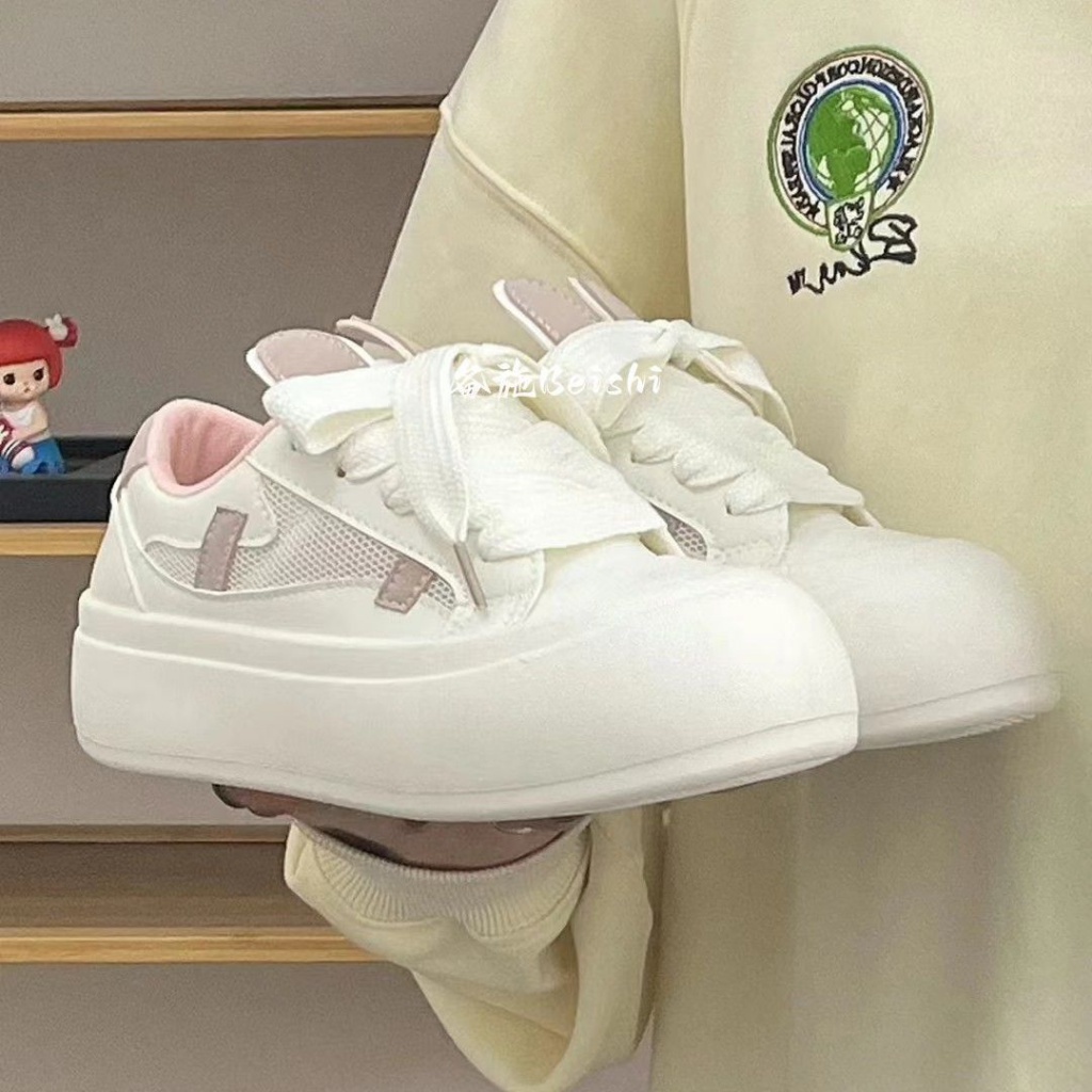 Bán Chạy✨Giày Thể Thao Đế Dày Phối Lưới Thoáng Khí Hình Tai Thỏ Dễ Thương Thời Trang Mùa Hè Cho Nữ