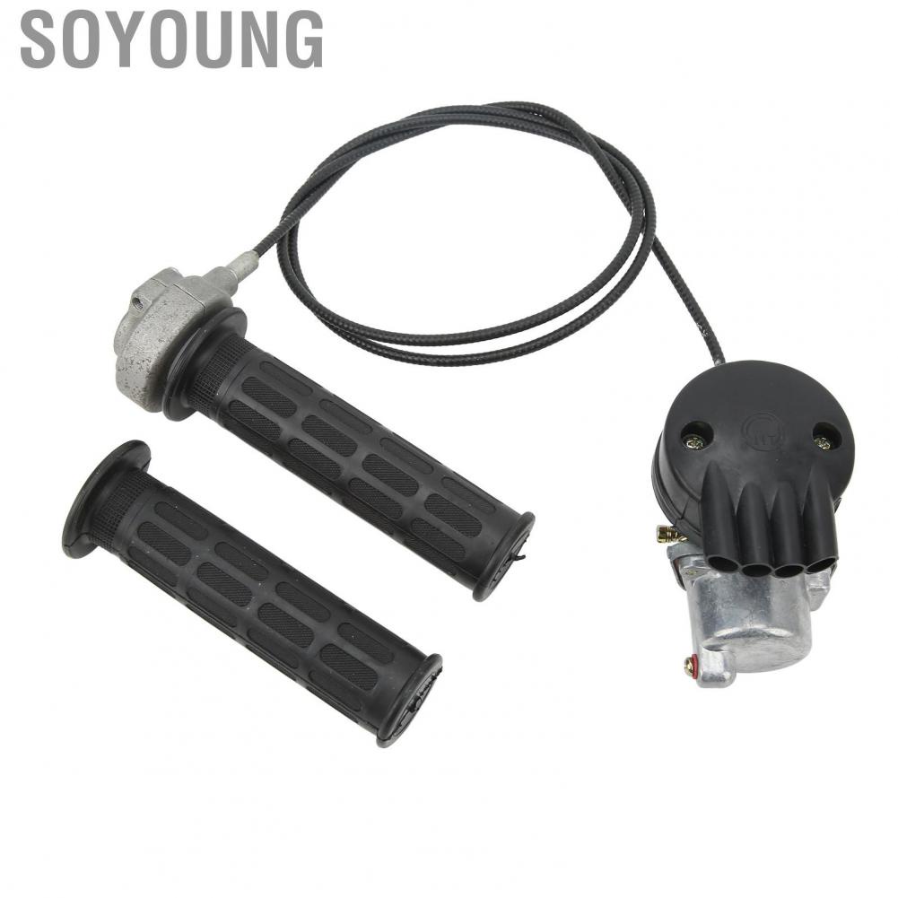 Soyoung Carb Throttle Grip Cable Set  High Toughness Carburetor Throttle Handle Bar  for 49cc To 80cc 2 Stroke Motorized Bicycle