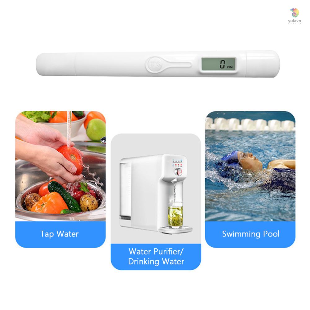 Bút Kiểm Tra Chất Lượng Nước Kỹ Thuật Số TDS 0-9990PPM Mini Tiện Dụng Cho Hồ Bơi / Bể Nước
