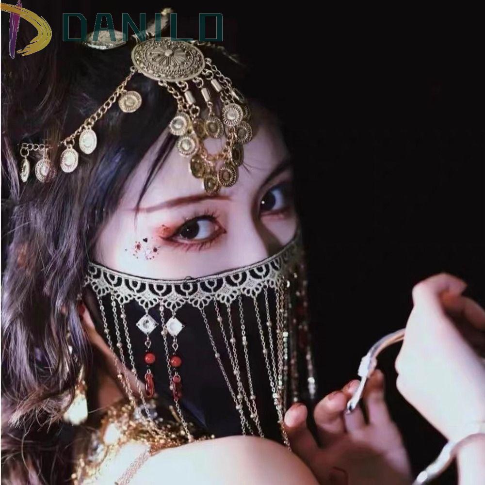 Mặt Nạ Chống Nắng DANILO Chống Tia Cực Tím Phối Tua Rua Phong Cách Hanfu|Phụ Kiện Hán Phục Phong Cách Trung Hoa