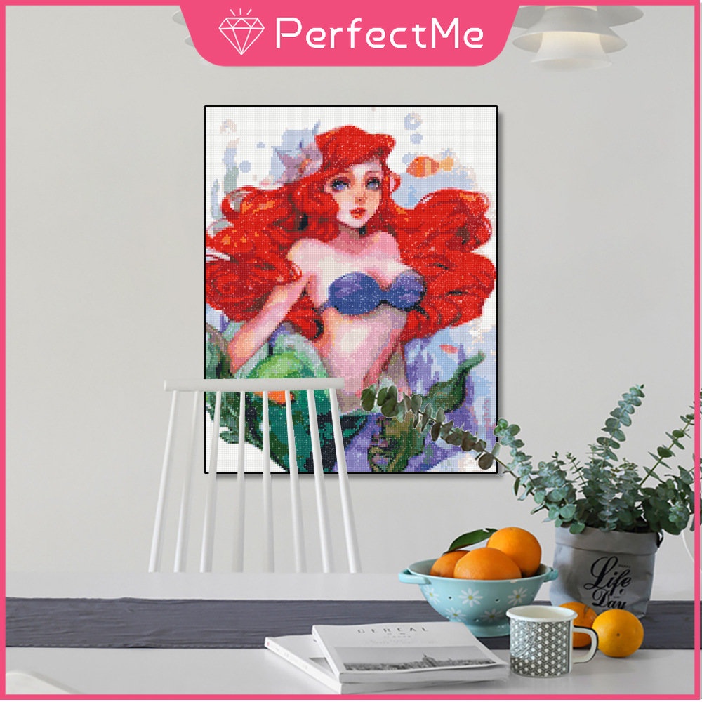 Bộ Tranh Đính Đá 5d Tự Làm 30x40cm Hình Công Chúa Hoạt Hình Trang Trí Nhà Cửa Cho Bé