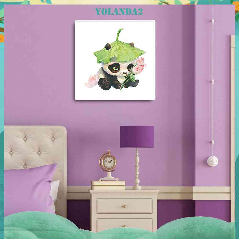 Tranh Thêu Trang Trí Thủ Công 5D Hình Gấu Trúc Đáng Yêu (Mũi Thêu Hình X