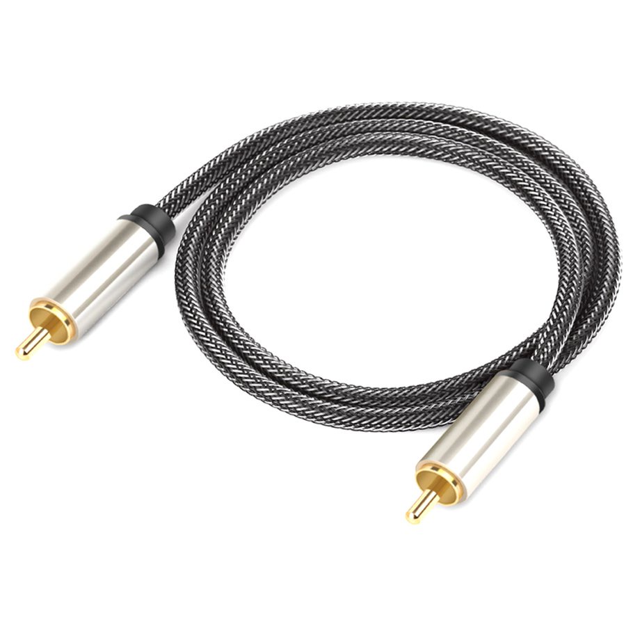 Digital RCA To RCA Male Coaxial Coax Audio Cable TV Subwoofer Cord Gold Plated High-fidelity Coaxial Coax Audio Cable