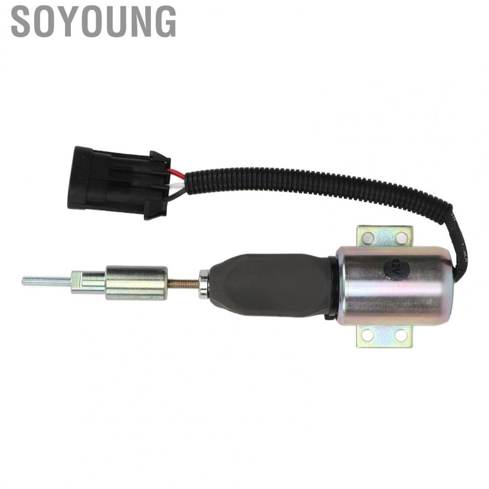 Soyoung Fuel Stop Solenoid  Shut Off Stable Efficient DC 12V Standard Size 1751ES 12E6UC4B1S5 for Replacement