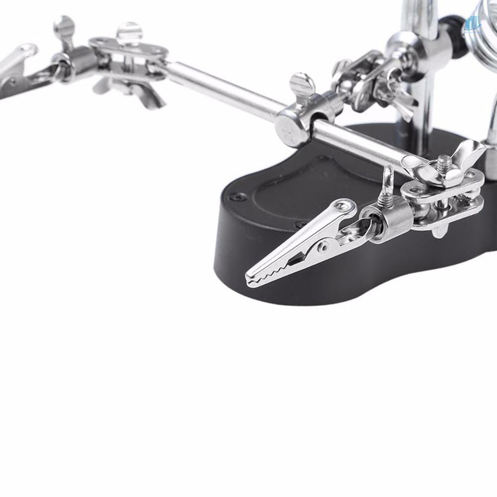 Kính Lúp s2mwvn 3.5x 12X Kẹp Cá Sấu Có Đèn LED Có Thể Điều Chỉnh Tiện Dụng Đen