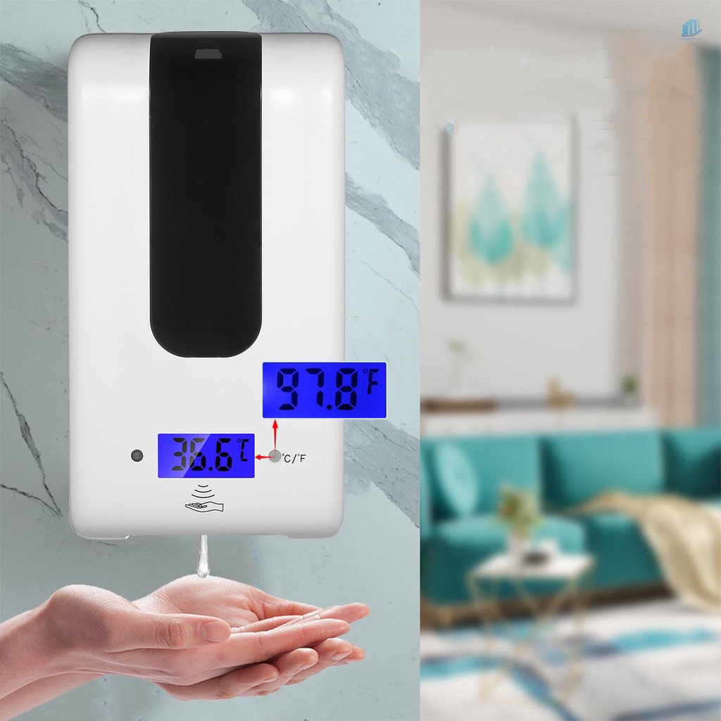 Hộp Đựng Xà Phòng Tự Động Có Nhiệt Kế (s2mwvn) °C/°F Hộp Đựng Xà Phòng Dung Tích 1200ML Có Thể Chuyển Đổi Sử Dụng Pin Tiện Dụng