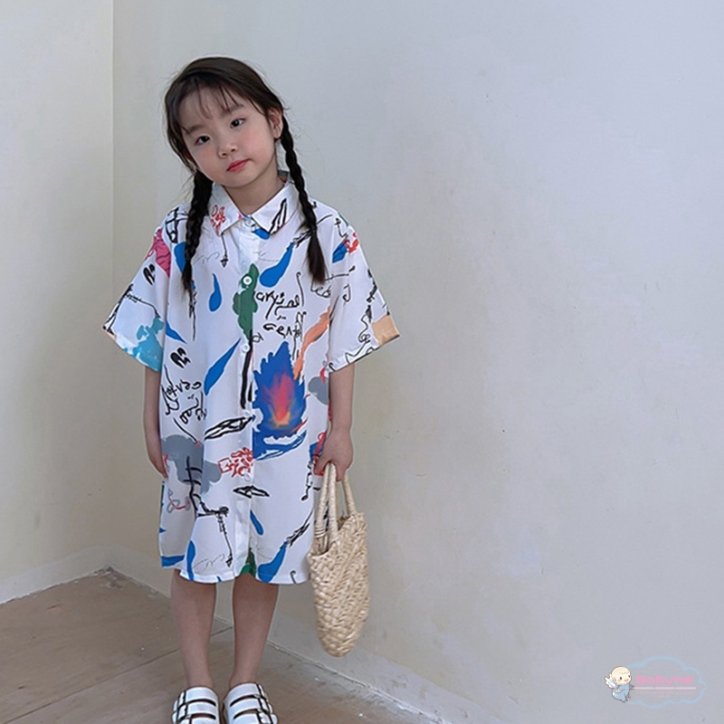 Áo Thun Cotton Thân Thiện Với Da Thoáng Khí Thời Trang Đi Biển Mùa Hè Cho Bé Gái